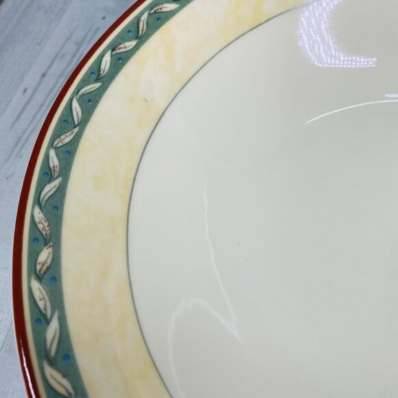 PTS international Interiors PROVENCE Fruit Leaves Porcelain Round Serving Bowl - Picture 12 of 16